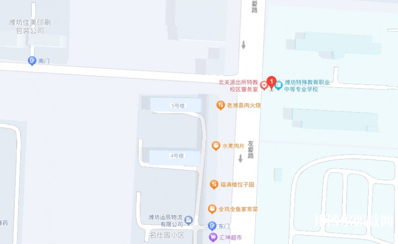 濰坊市自強職業(yè)中等專業(yè)學校地址，乘車路線