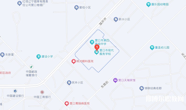 營口市現(xiàn)代服務(wù)學校地址，乘車路線