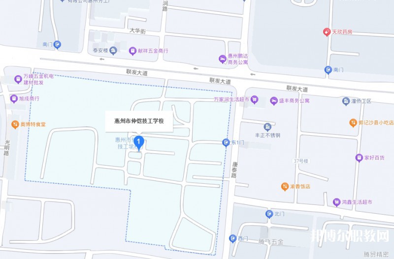 惠州市仲愷技工學(xué)校地址，乘車路線