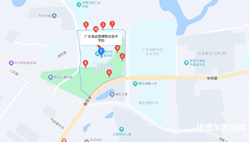 廣東酒店管理職業(yè)技術(shù)學(xué)院中職部地址，乘車路線